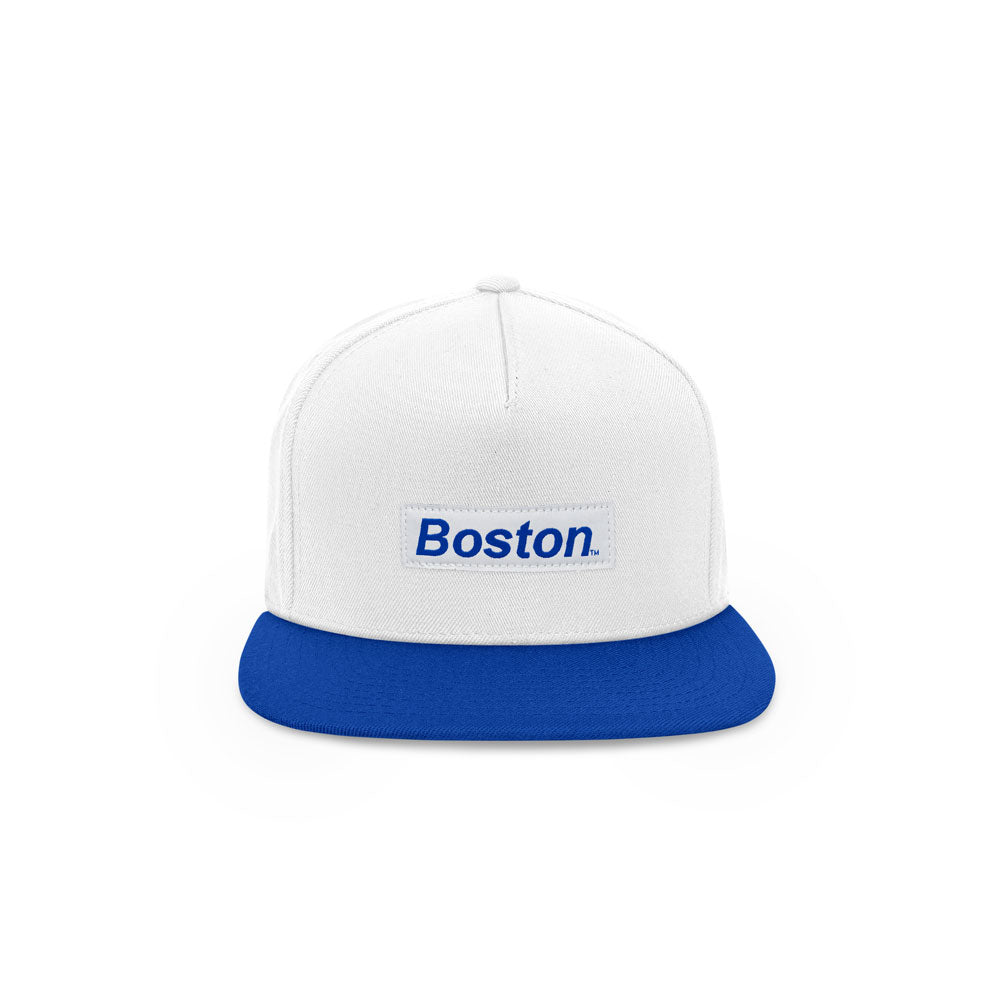 The Boston Hat Two Tone Box Logo Snapback THE LABEL LTD
