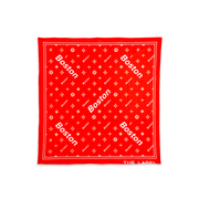 Red Boston Box Logo Stretch Bandana - THE LABEL LTD