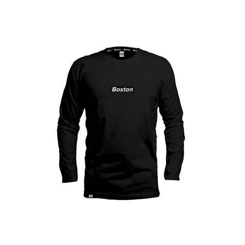 Boston Box Logo Black Long Sleeve - THE LABEL LTD
