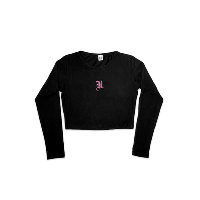 Ladies OG B Pink Crop T-Shirt - THE LABEL LTD