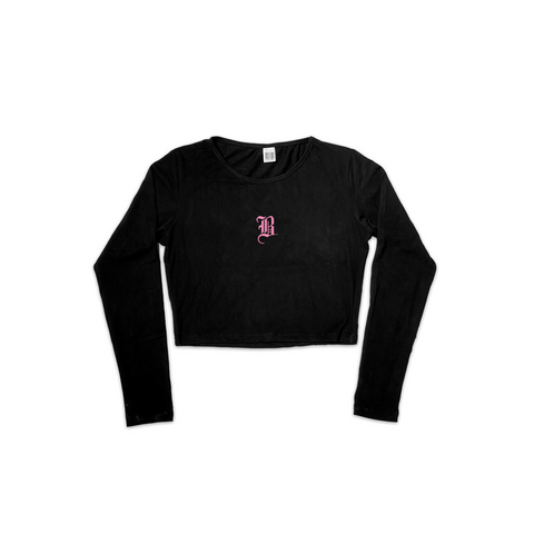 Ladies OG B Pink Crop T-Shirt - THE LABEL LTD