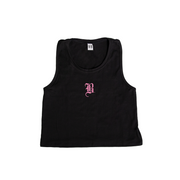 Ladies OG B Crop Tank Black - THE LABEL LTD