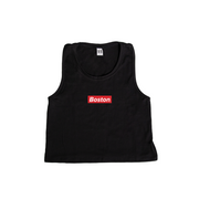 Ladies Boston Crop Tank Black - THE LABEL LTD