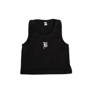 Ladies OG B Crop Tank Black - THE LABEL LTD