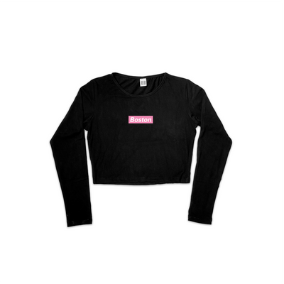 Ladies Boston Crop T-Shirt - THE LABEL LTD