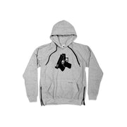 Glox SIDE ZIP® Gray Hoodie - THE LABEL LTD