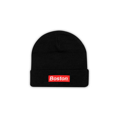THE BOSTON BLACK BEANIE - THE LABEL LTD