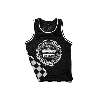 Insignia Black & White Checkered Jersey - THE LABEL LTD
