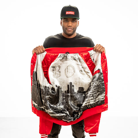 Red BOS Flight Jacket - THE LABEL LTD
