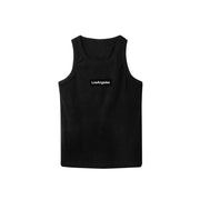 LA Box Logo Black Tank - THE LABEL LTD