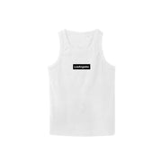 LA Box Logo White Tank - THE LABEL LTD