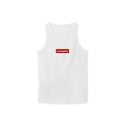LA Box Logo White Tank - THE LABEL LTD