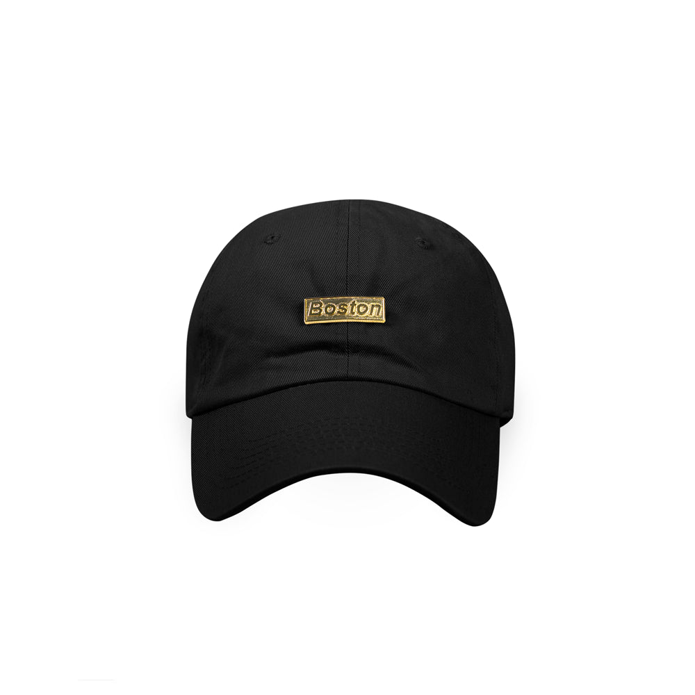 Black Boston Gold Bar Dad Hat– THE LABEL LTD