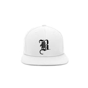 The OG B - White Snapback Hat - THE LABEL LTD