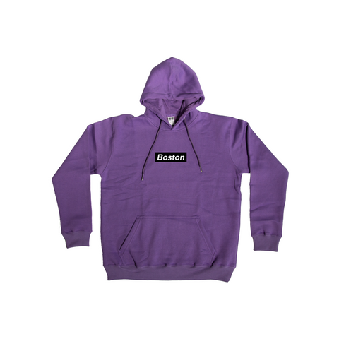 Boston Box Purple Hoodie - THE LABEL LTD