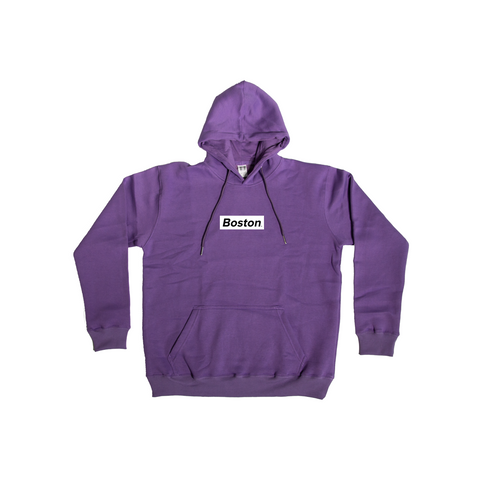 Boston Box Purple Hoodie - THE LABEL LTD