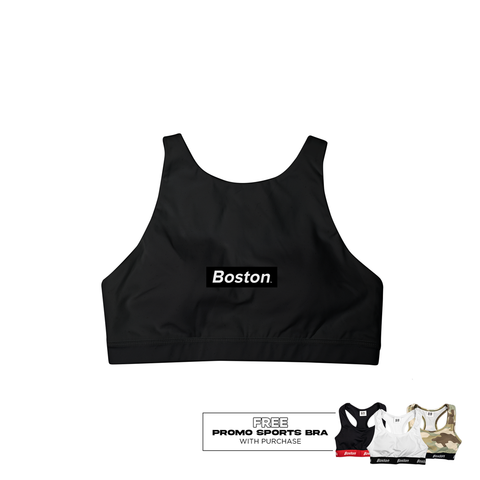 Boston Black Sports Bra - THE LABEL LTD