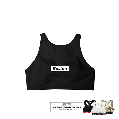 Boston Black Sports Bra - THE LABEL LTD