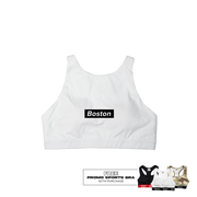 Boston White Sports Bra - THE LABEL LTD