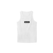 New York Box Logo White Tank - THE LABEL LTD